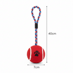 Dog Tennis with Rope Toy
