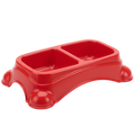 Red Elevated Pet Bowl - White Background