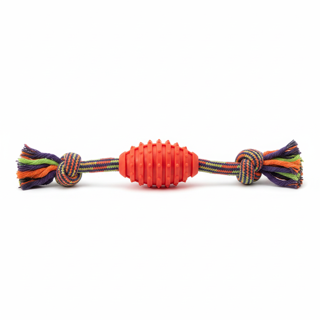 Bomei Pet Dog Teething with Rope Toy