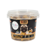 Rich Excellence chicken Pug with Bahia logo white background