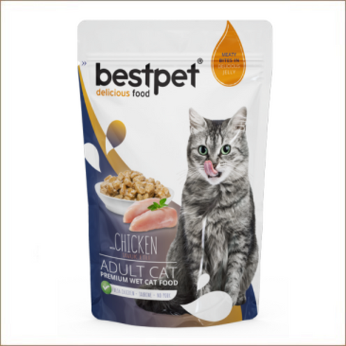 Best Pet Adult Cat Pouch Chicken 85g.