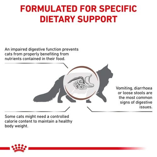 Royal Canin Gastrointestinal Moderate Calorie All Breeds Adult Cat Food 2kg.