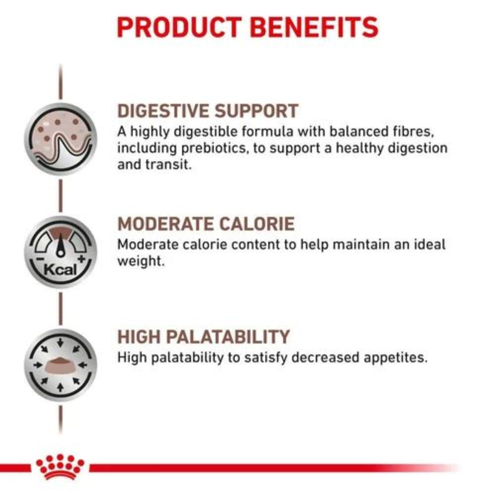 Royal Canin Gastrointestinal Moderate Calorie All Breeds Adult Cat Food 2kg.