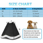 INKZOO Dog Cone Collar for After Surgery Soft Pet Recovery Black size L.