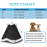 INKZOO Dog Cone Collar for After Surgery Soft Pet Recovery Black size L.
