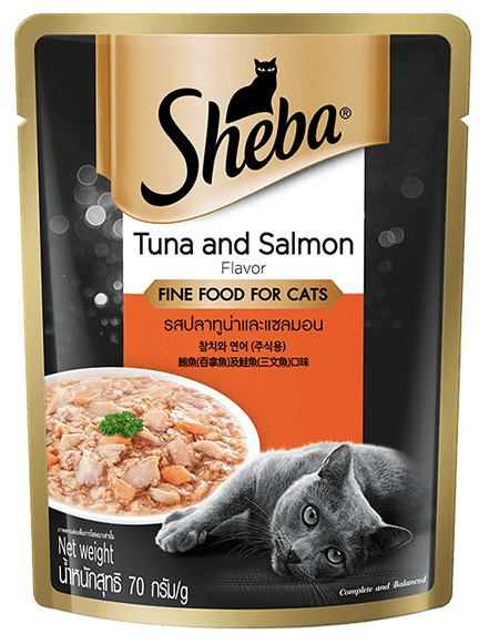 Sheba Premium Cat Food Tuna & Salmon 70g