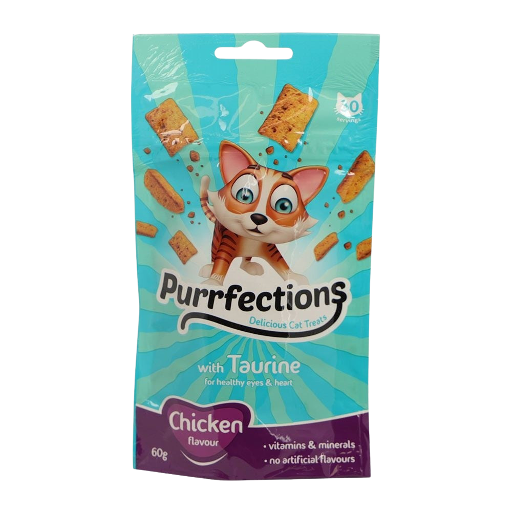Purrfections Taurine Chicken Cat Treats -60g Petfast.shop Purrfections Biscuit Treat Cat Treats petfast.shop Egypt PPU3359S Default Title 190.00