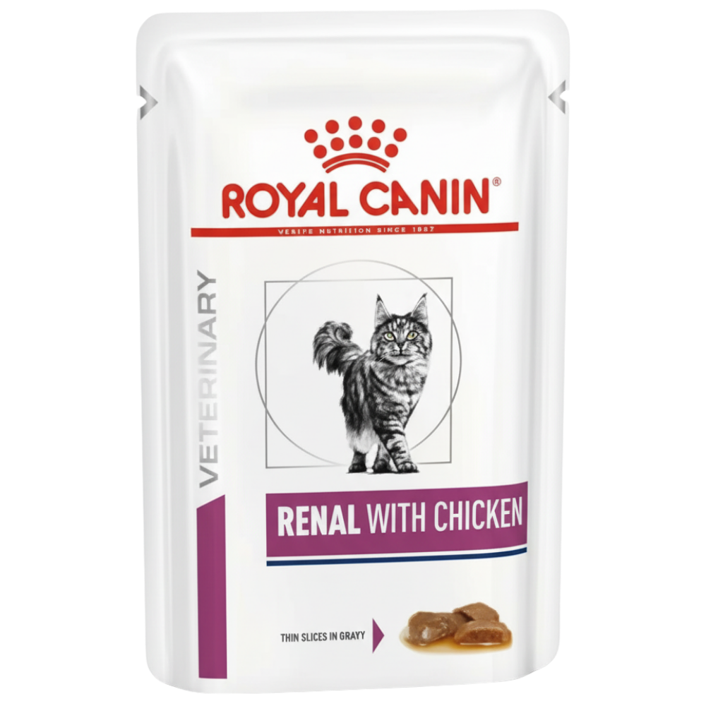 Royal Canin Wet Food Renal with Chicken in Gravy Pouch 85 g Petfast.shop Royal Canin Cat Exclude Food Kidney Care Prescription Food Wet Food petfast.shop Egypt PRO3894S Default Title 135.00