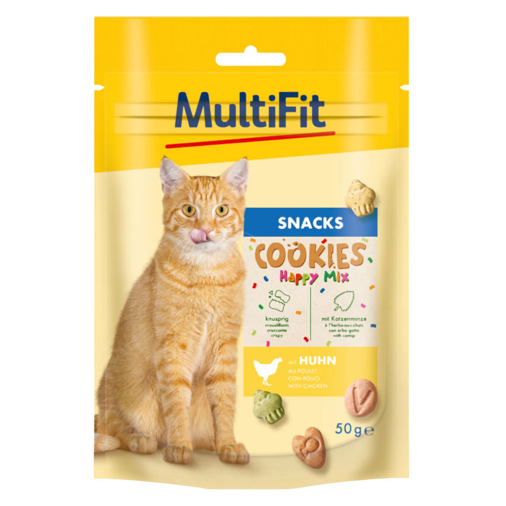 Multifit Cookies Snacks Happy Mix with Chicken 50g Petfast.shop Multifit Biscuit Treat Cat Exclusive Treats petfast.shop Egypt PMU4086S Default Title 250.00