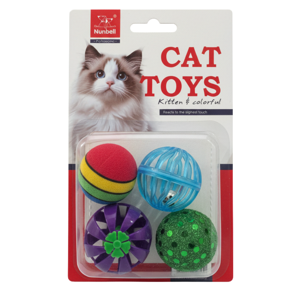 Nunbell Cat Toys 4 Ball Petfast.shop Nunbell Cat Supplies Toys petfast.shop Egypt PNU4219S Default Title 100.00