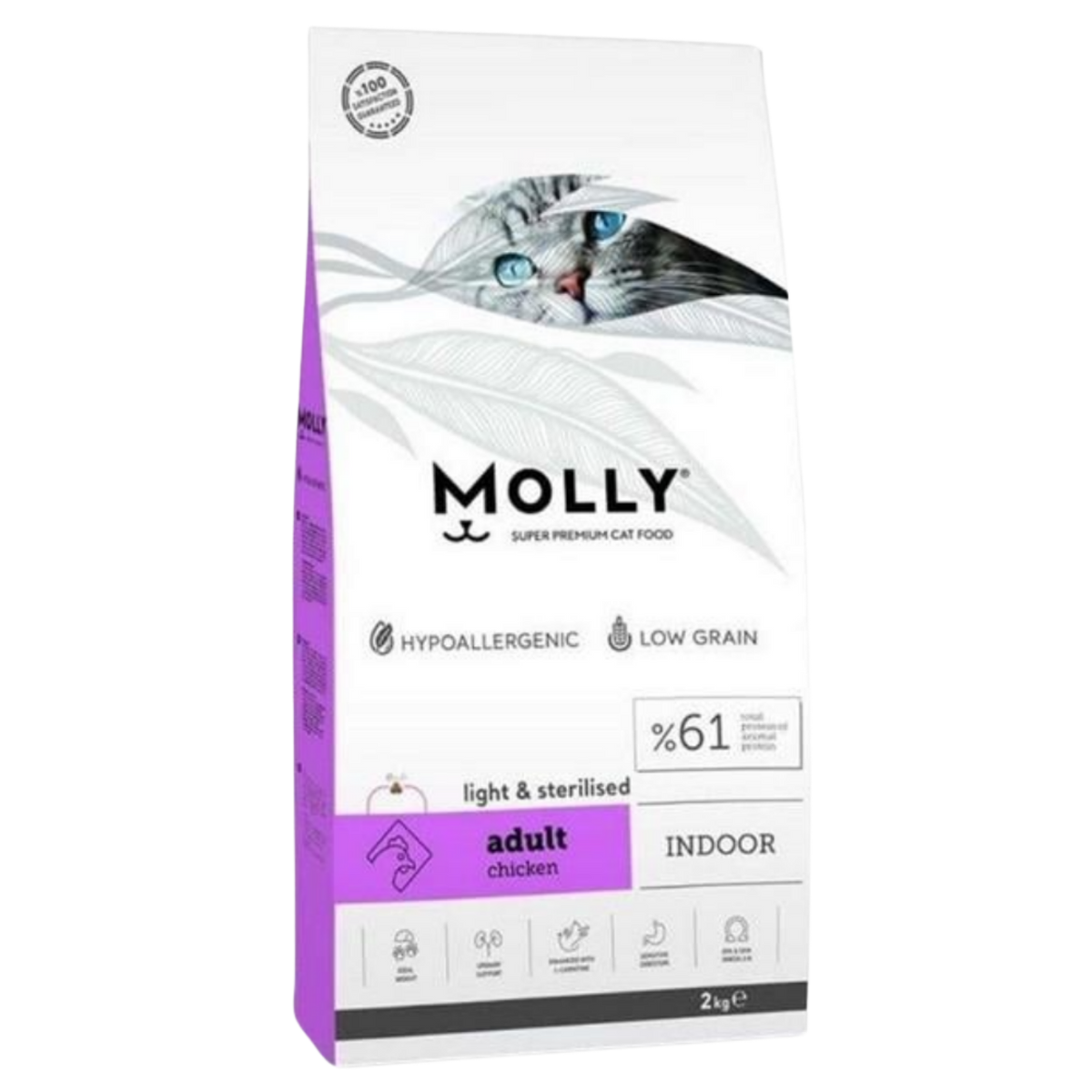 Molly Cat Food Indoor Sterilised with Chicken 2Kg Petfast.shop Molly Cat Dry Food Food petfast.shop Egypt PMO4545S Default Title 875.00