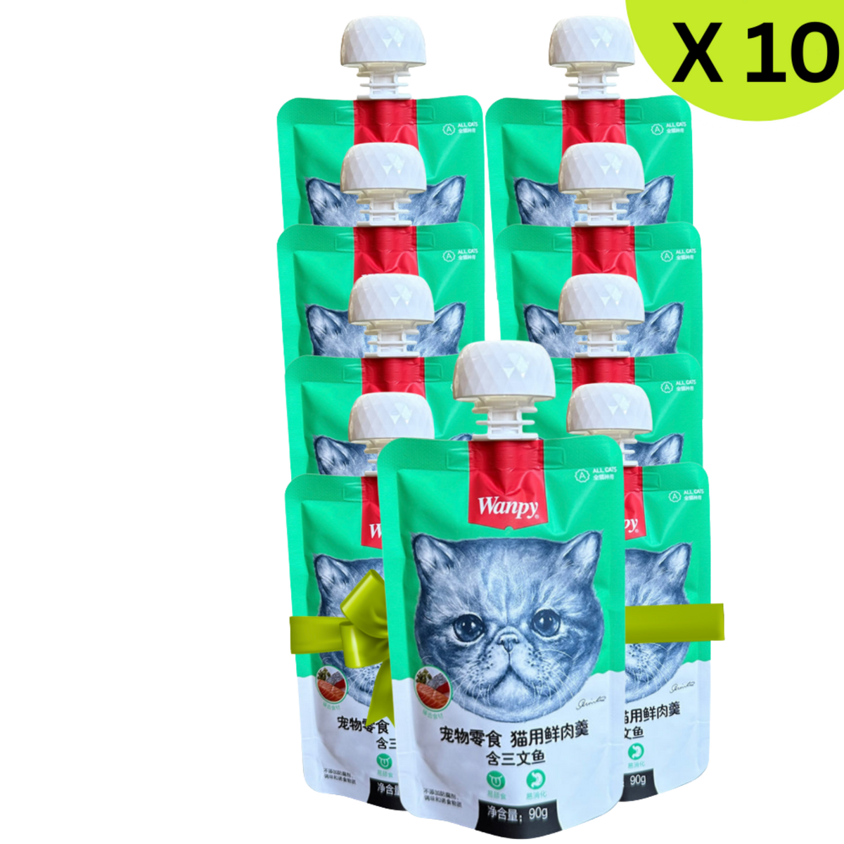 BUY 9 + 1 FREE Wanpy Wet Food For Adult Cat Tasty Meat Paste, Salmon 90G Petfast.shop Wanpy Bundles Cat Exclude Food Wet Food petfast.shop EgyptDefault Title 1665.00