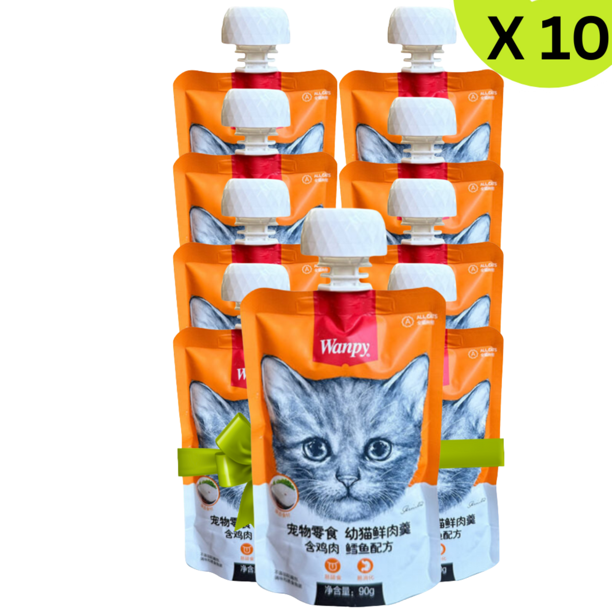 BUY 9 + 1 FREE Wanpy Wet Food For Adult Cat Tasty Meat Paste, Chicken & Cod 90G Petfast.shop Wanpy Bundles Cat Exclude Food Wet Food petfast.shop EgyptDefault Title 1665.00