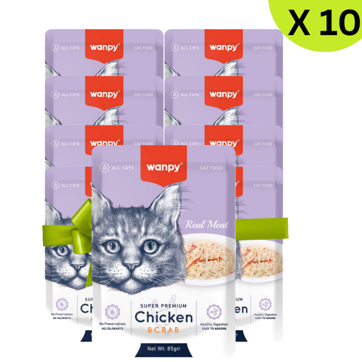 BUY 9 + 1 FREE Wanpy Super Premium Chicken & Crab For Cat 85g Petfast.shop Wanpy Bundles Cat Exclude Food Wet Food petfast.shop EgyptDefault Title 1260.00