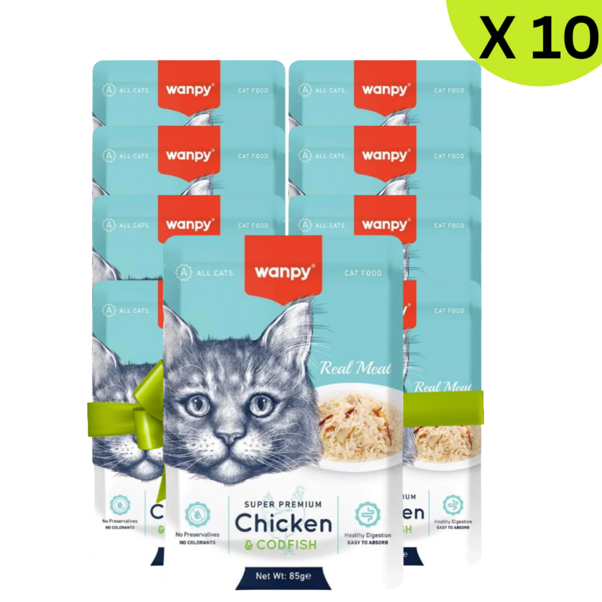 BUY 9 + 1 FREE Wanpy Super Premium Chicken & Codfish for Cat 85g Petfast.shop Wanpy Bundles Cat Exclude Food Wet Food petfast.shop EgyptDefault Title 1260.00