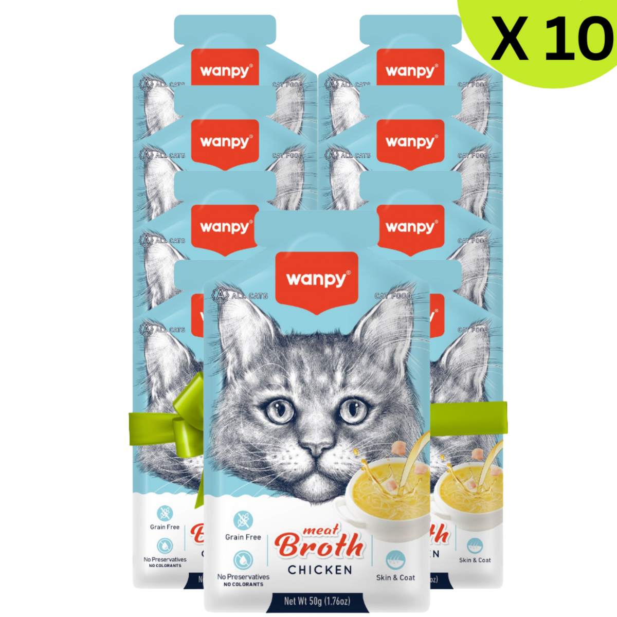BUY 9 + 1 FREE Wanpy Meat Broth Chicken for Cats 50gm Petfast.shop Wanpy Bundles Cat Exclude Food Wet Food petfast.shop EgyptDefault Title 1080.00