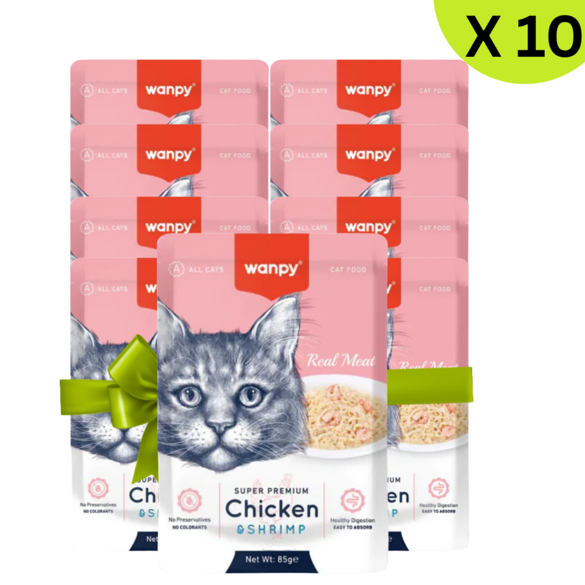 BUY 9 + 1 FREE Wanpy Super Premium Chicken & Shrimp for Cat 85g Petfast.shop Wanpy Bundles Cat Exclude Food Wet Food petfast.shop EgyptDefault Title 1260.00