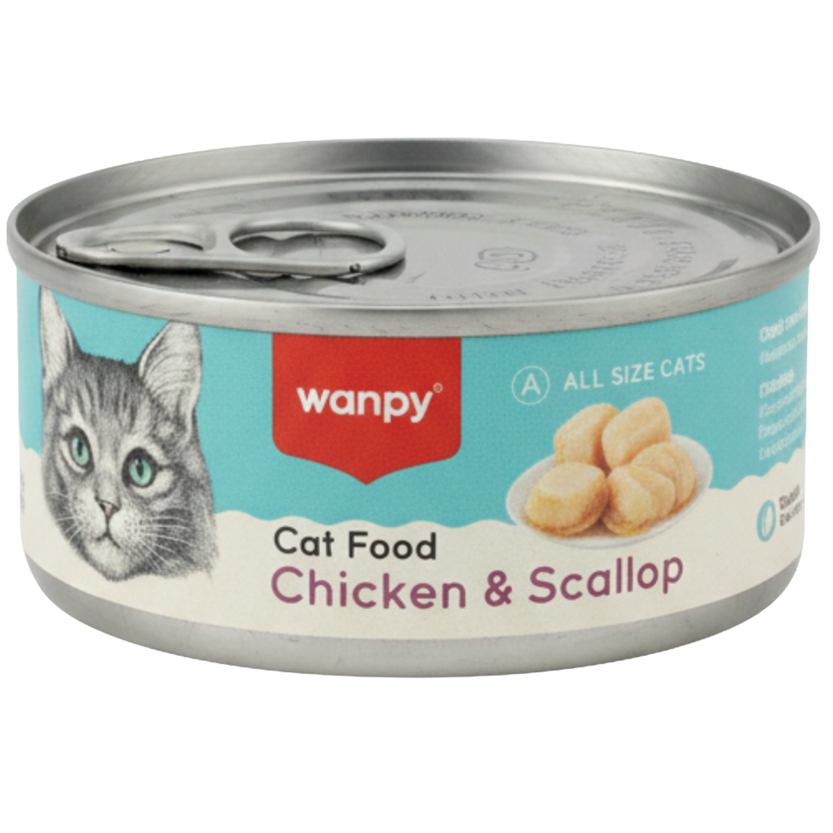 Wanpy Can Chicken & Scallop wet cat food 95g