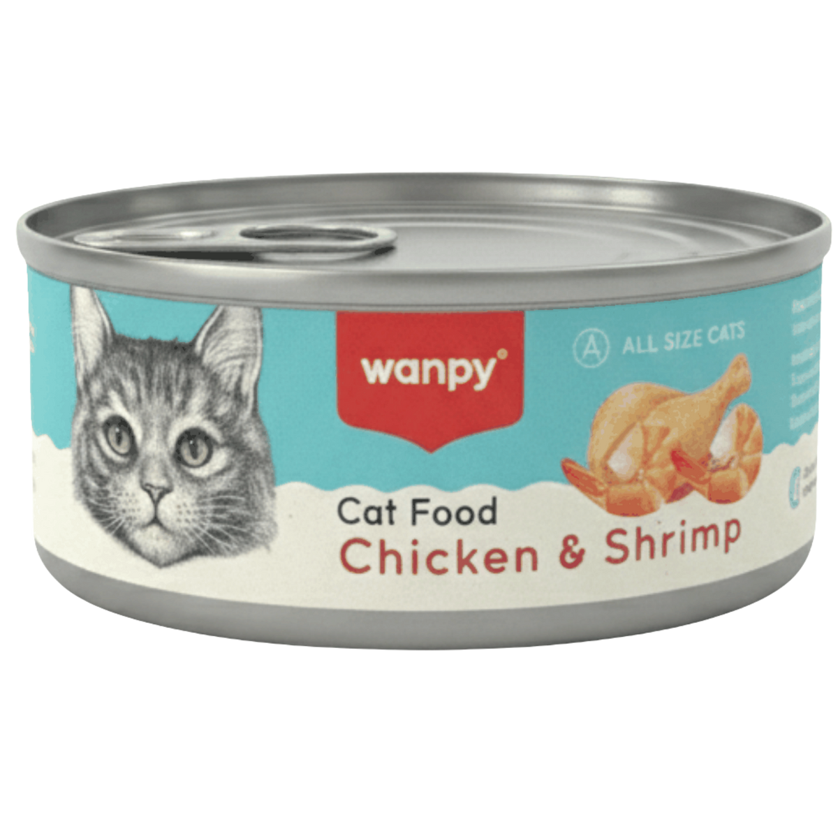 Wanpy Can Chicken & Shrimp wet cat food 95g Petfast.shop Wanpy Cat Food Wet Food petfast.shop Egypt dfh Default Title 150.00
