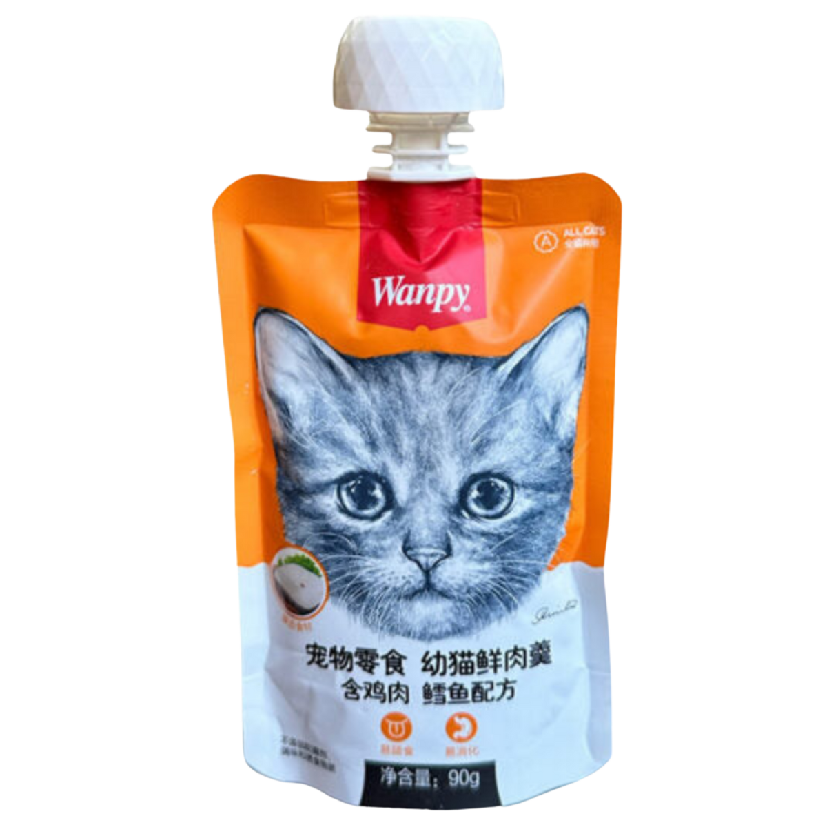 Wanpy Wet Food For Adult Cat Tasty Meat Paste, Chicken & Cod 90G Petfast.shop Wanpy Cat Food Liquid Treat Treats Wet Food petfast.shop Egypt PWA3189S Default Title 185.00