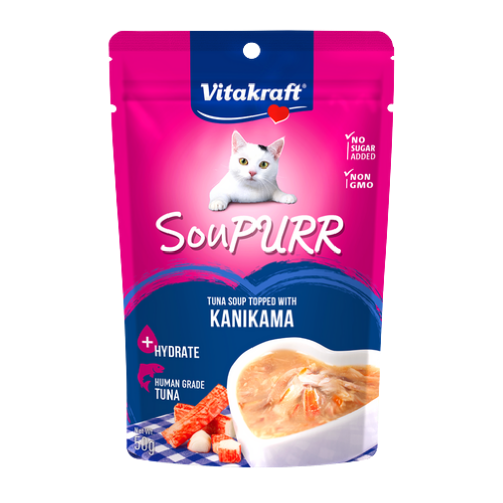 Vitakraft Soupurr Tuna Soup Topped with Kanikama Cat Food 50g Petfast.shop Vitakraft Cat Exclusive Food Wet Food petfast.shop EgyptDefault Title 190.00