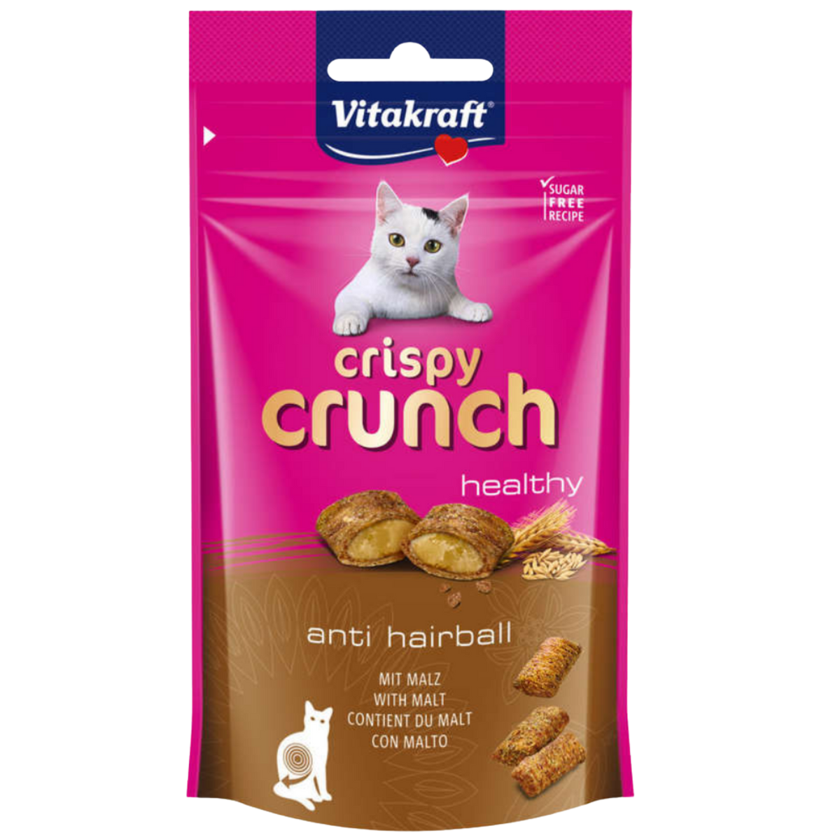 Vitakraft Cat Treat Crispy Crunch with Malt Anti Hairball 60g Petfast.shop Vitakraft Biscuit Treat Cat Exclusive Treats petfast.shop EgyptDefault Title 260.00