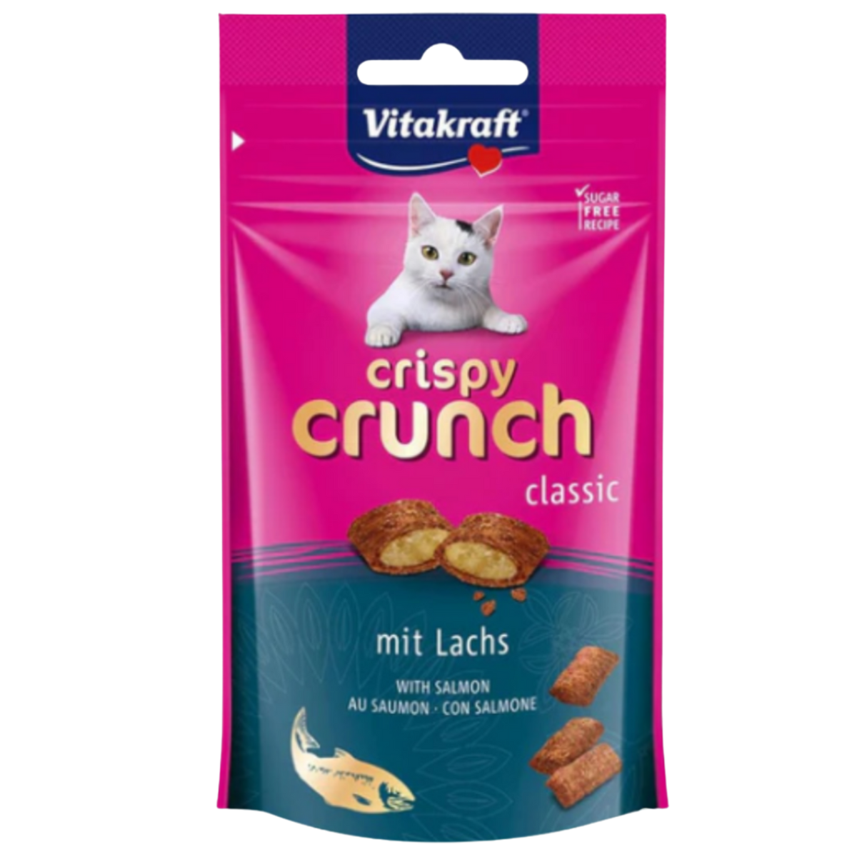 Vitakraft Cat Treat Crispy Crunch with Salmon 60g Petfast.shop Vitakraft Biscuit Treat Cat Exclusive Treats petfast.shop EgyptDefault Title 260.00