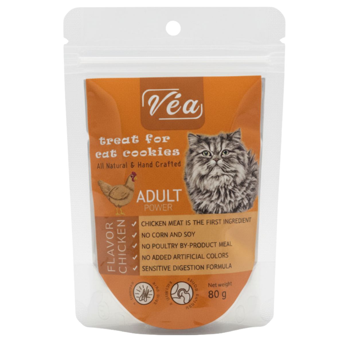 Vea Cat Treat Cookies Chicken Flavor 80g Petfast.shop Vea Biscuit Treat Cat Egypt Brand Treats petfast.shop EgyptDefault Title 60.00