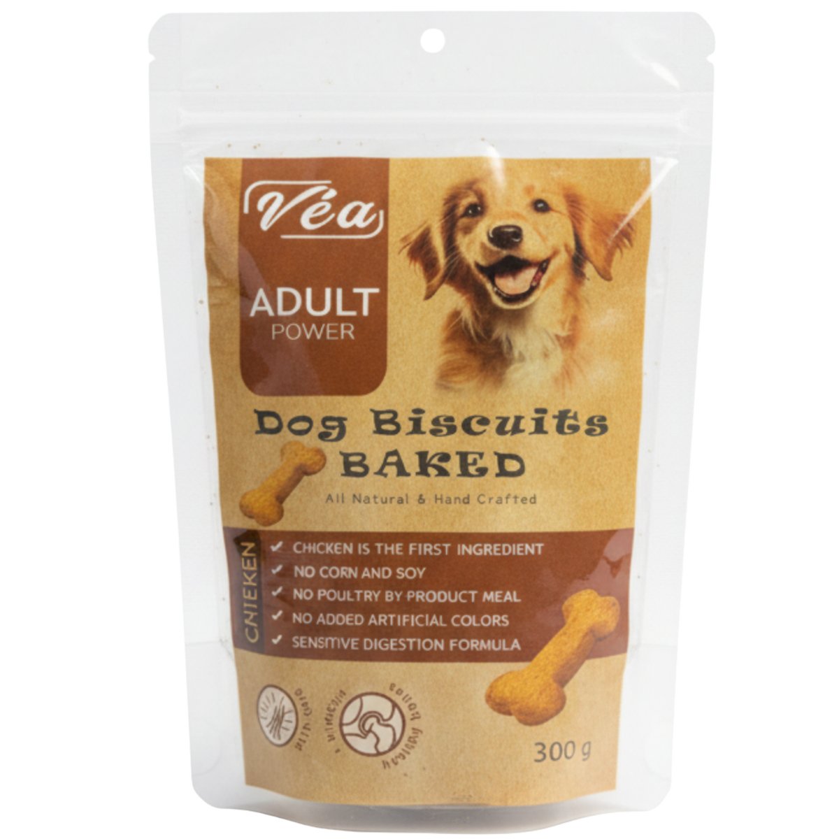 Vea Dog Treat Biscuits Baker Chicken 300g