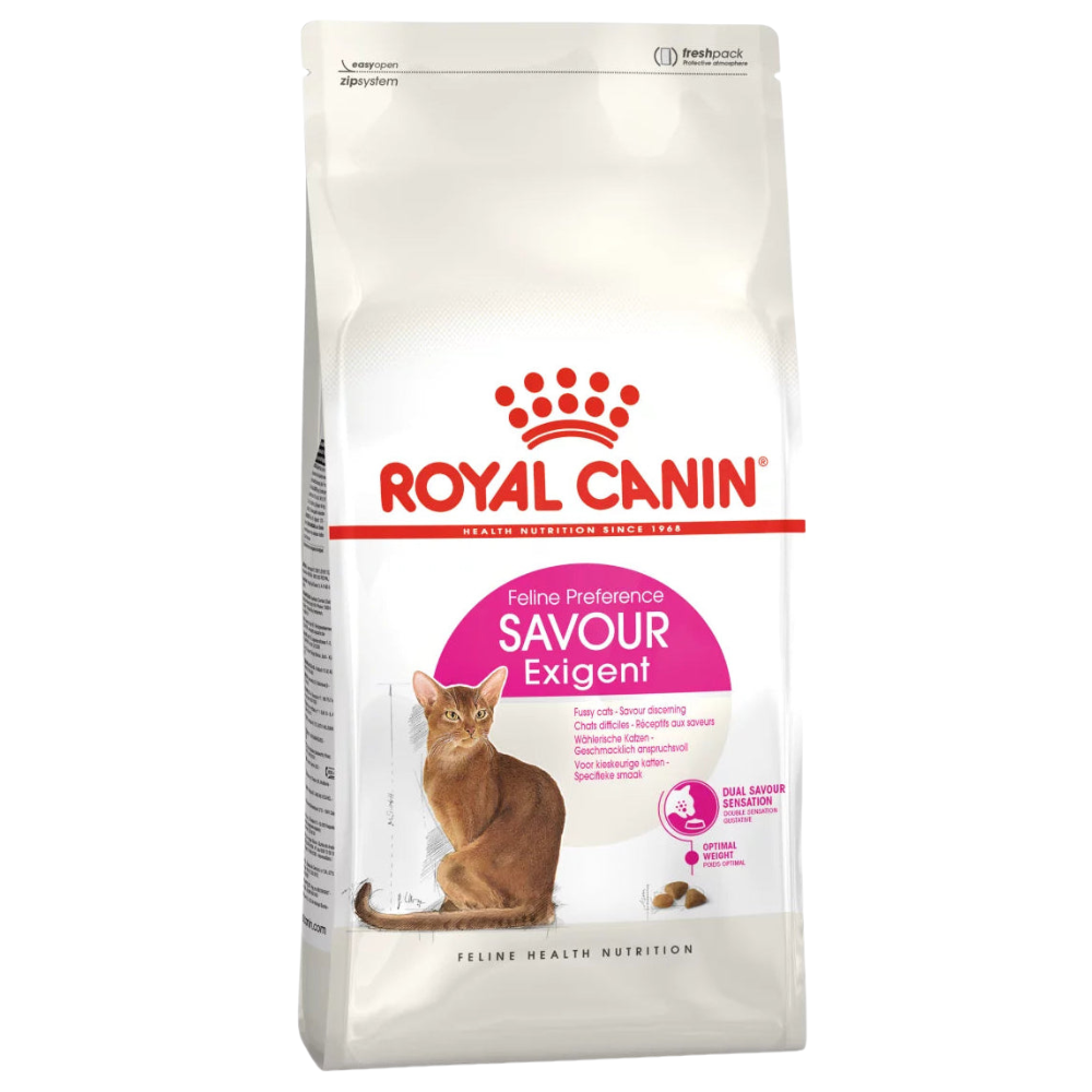 Royal Canin cat food package on a white background