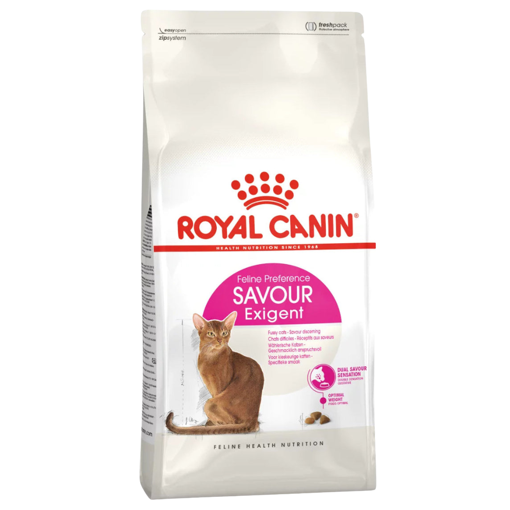 Royal Canin cat food package on a white background