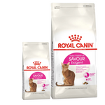 Two bags of Royal Canin Savour Exigent cat food on a white background