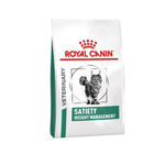 Royal Canin Veterinary Diet Satiety Weight Management cat food bag on a white background