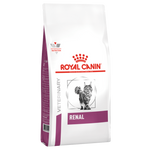 Royal Canin Veterinary Diet Renal cat food bag on a white background