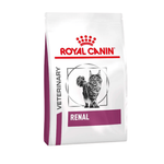 Royal Canin Veterinary Renal cat food package on a white background