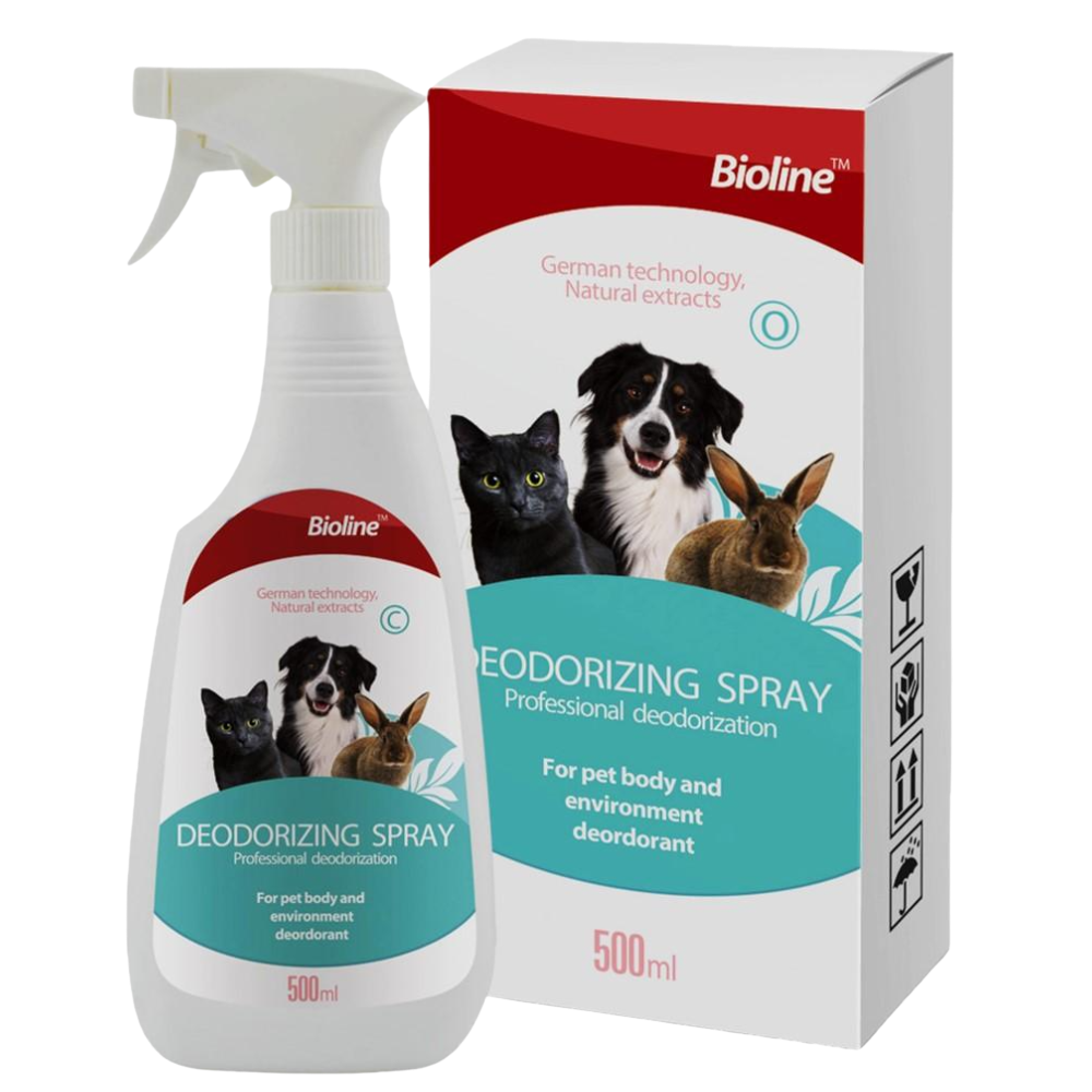 Bioline Deodorizing Spray 500ml (16.9Floz) Petfast.shop Bioline Cat Cleaning & Potty Dog Grooming Supplies Wipes & Waterless Grooming petfast.shop Egypt 405.00