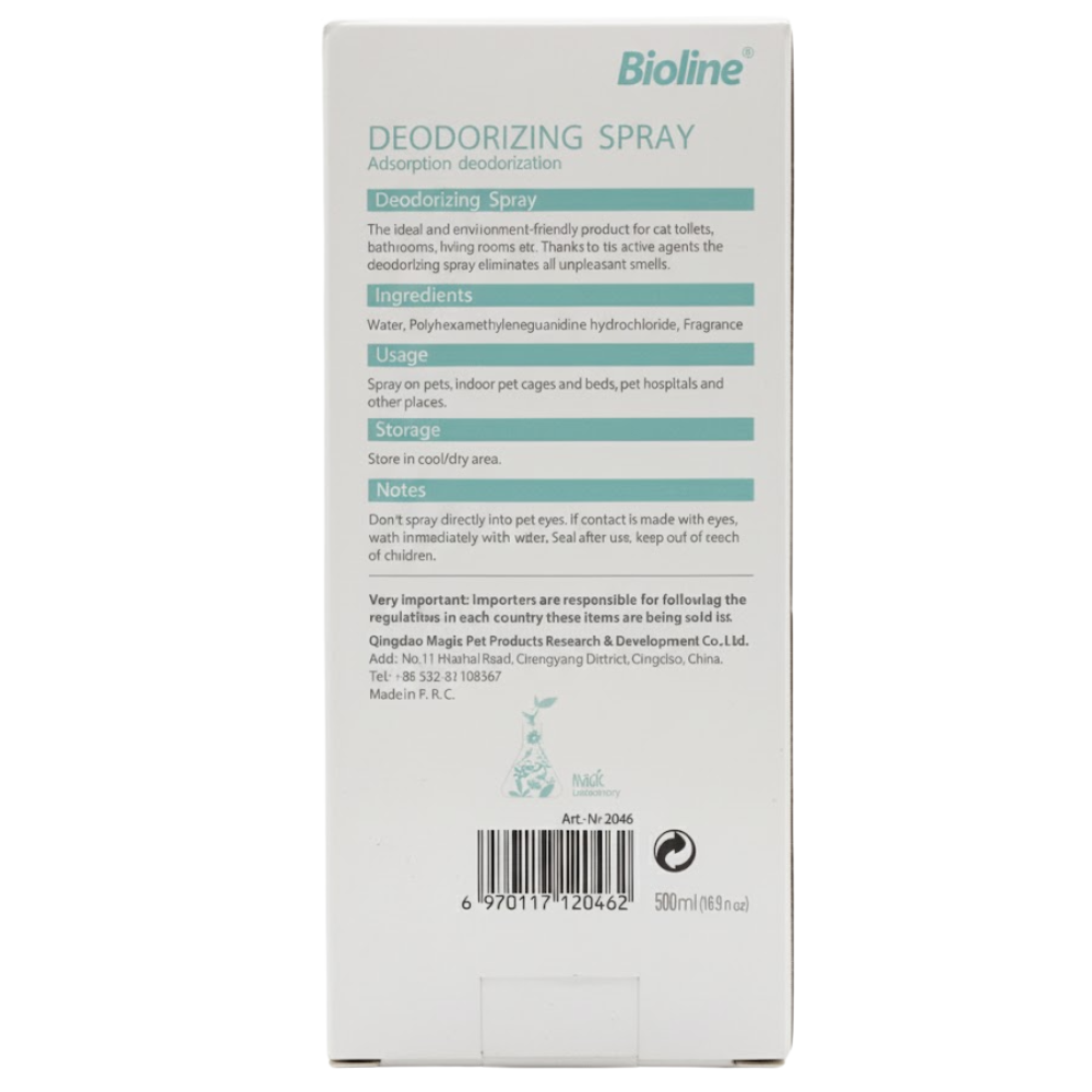 Bioline Deodorizing Spray 500ml (16.9Floz)