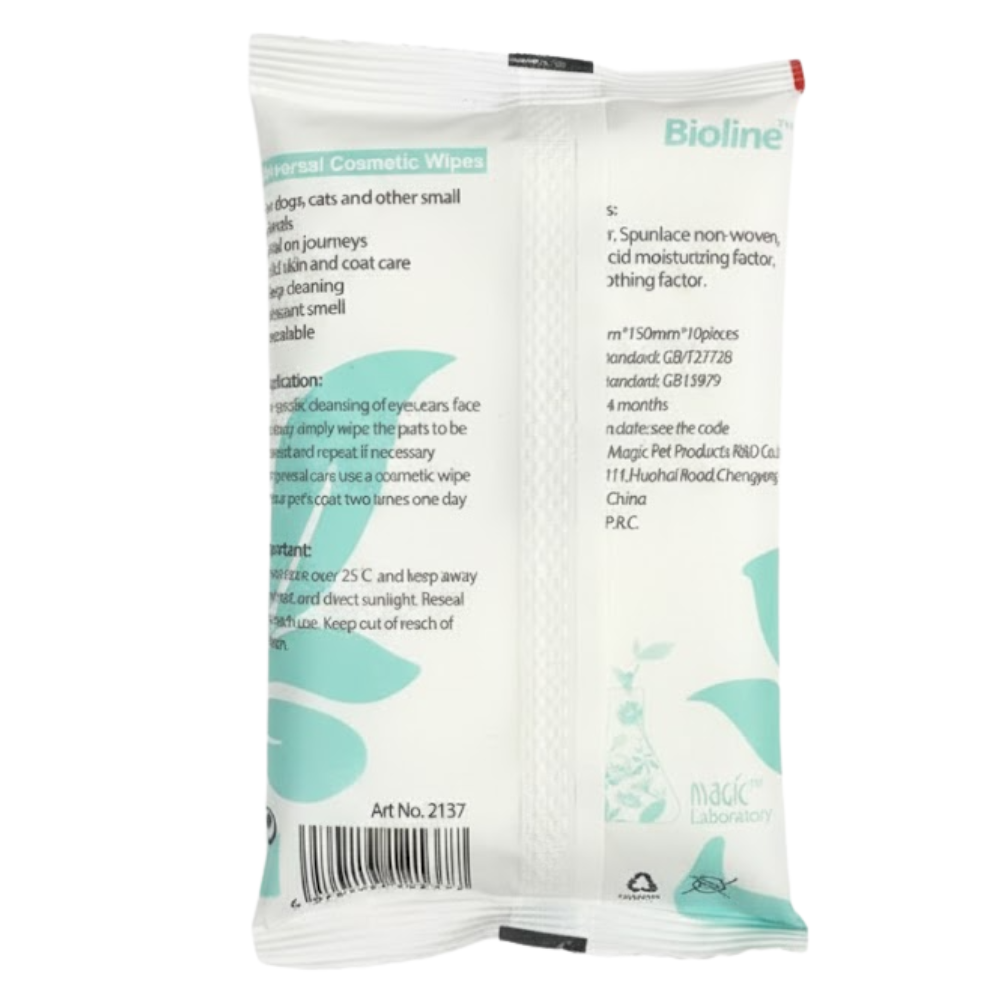 Bioline Universal Cosmeric Wipes 10 Piesces
