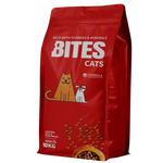 Bites Pawer Pets Adults Cats Dry Food, Chicken, Rice, And Vegetables - 10 Kg
