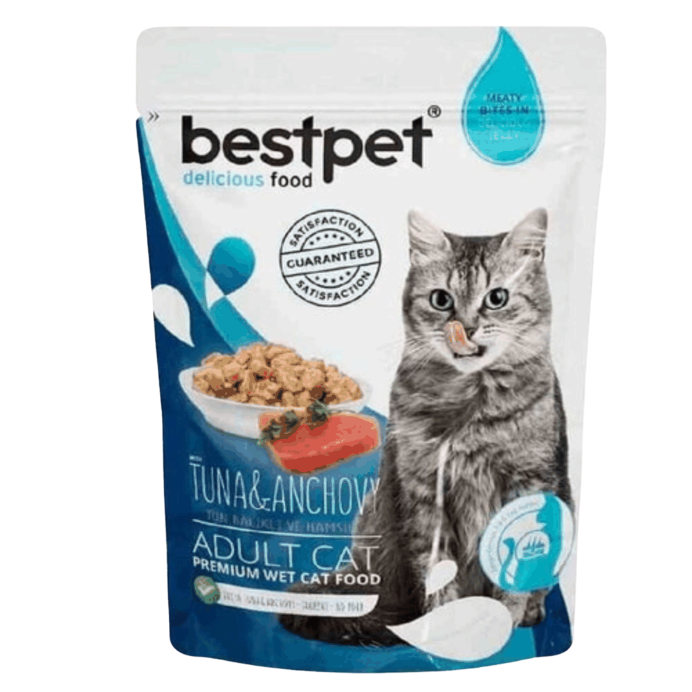 Best Pet Adult Cat Pouch Tuna & Anchovies 85g Petfast.shop