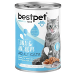 Best Pet Adult Cat with Tuna & Anchovies 400g Petfast.shop Bestpet Cat Food Wet Food petfast.shop Egypt PBE2440S75.00