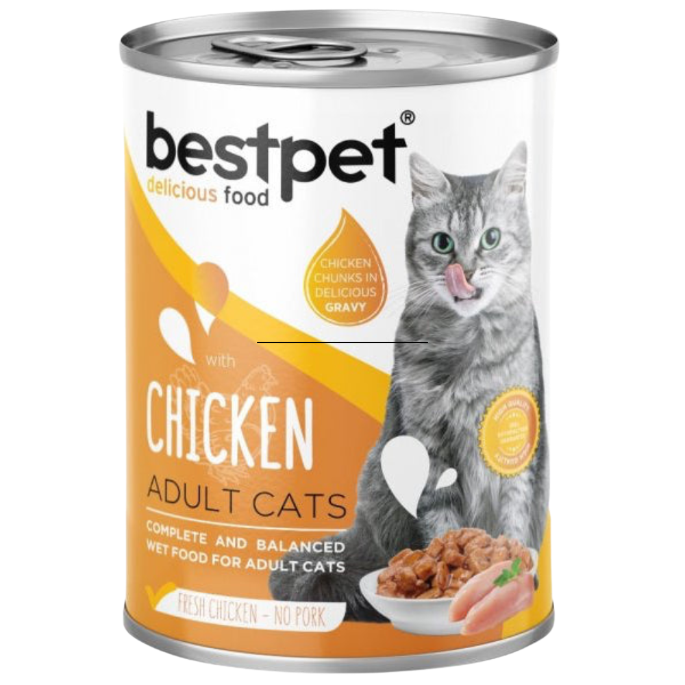 Best Pet Adult Cat With Chicken 400g Petfast.shop Bestpet Cat Food Wet Food petfast.shop Egypt PBE2437S75.00