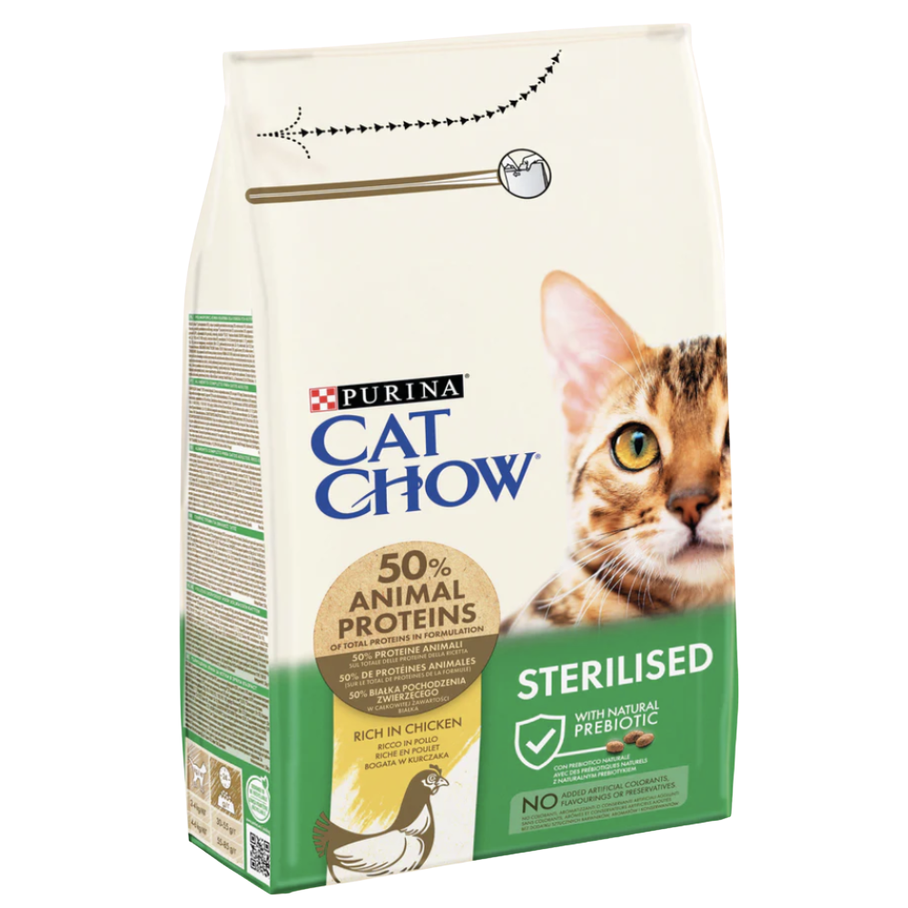 Cat Chow Sterilised Rich in Chicken Adult Cat Dry Food 1.5kg Petfast.shop Cat Chow Best Selling Cat Dry Food Food petfast.shop Egypt PCA1536S Default Title 560.00