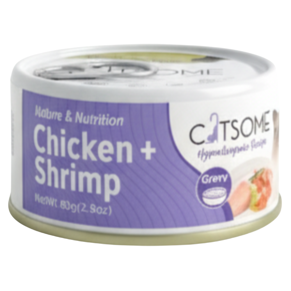Catsome Grain Free Chicken & Shrimp Cat Canned Food Gravy 80g