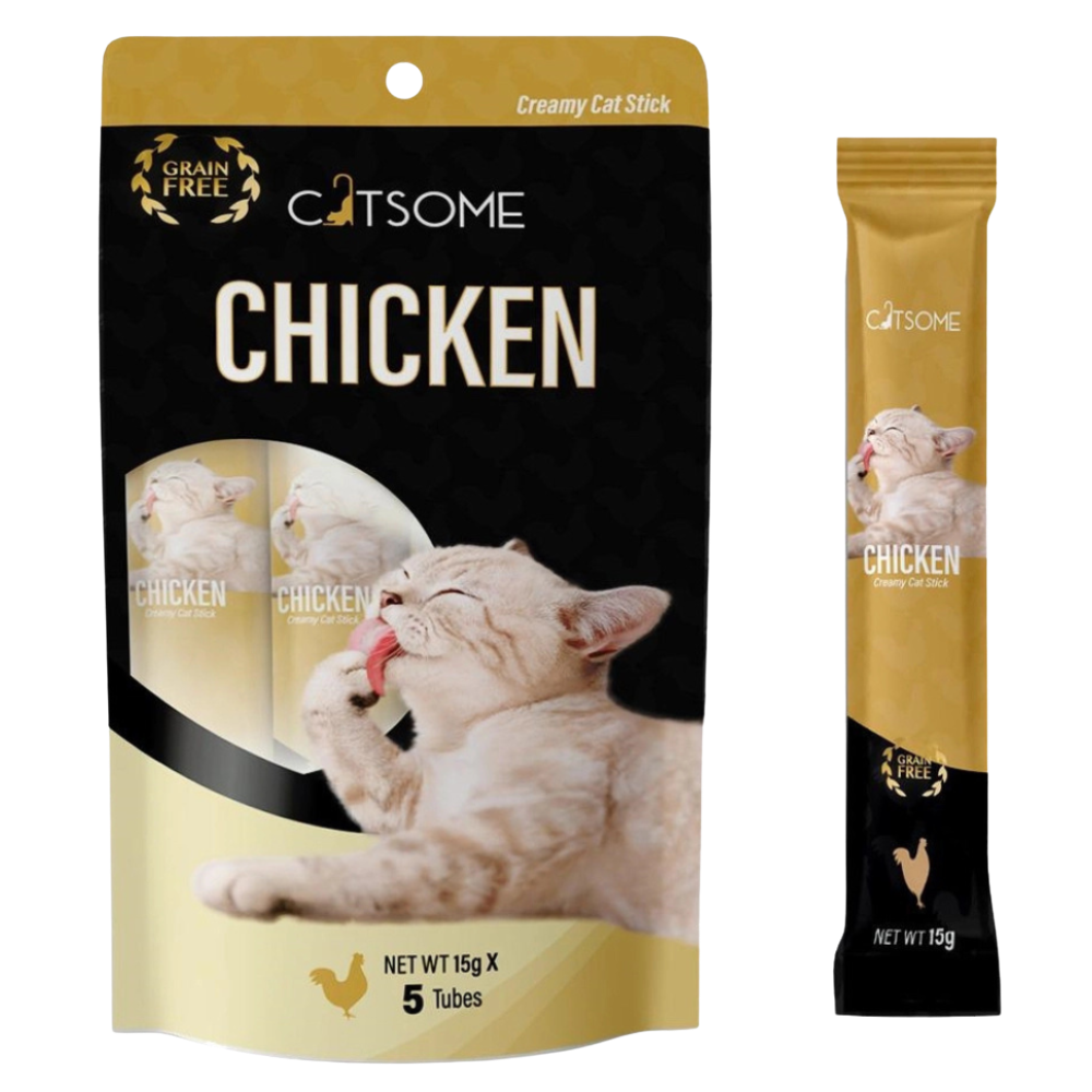 Catsome Creamy Cat Stick Chicken 75g (5 sticks/pack) Petfast.shop Catsome Cat Exclusive Kitten Liquid Treat Treats petfast.shop Egypt PCA2838S Default Title 150.00