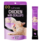 Catsome Creamy Cat Stick Chicken With Scallops 75g (5 sticks/pack) Petfast.shop Catsome Cat Exclusive Kitten Liquid Treat Treats petfast.shop Egypt PCA2835S Default Title 150.00
