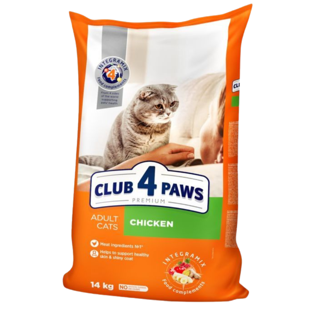 CLUB 4 PAWS Premium Chicken Complete dry food for adult cats 14 kg Petfast.shop Club 4 Paws Cat Dry Food Food petfast.shop Egypt PCL2639S Default Title 4450.00