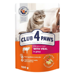 Club 4 Paws Pouch with Veal in Jelly for Adult Cats 100 gr