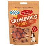 Good Boy Crunchies Minis dog treat package on a white background