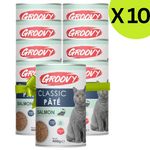 BUY 9 + 1 FREE Groovy Wet Food For Cats Classic pate salmon 400g Petfast.shop Groovy Bundles Cat Exclude Food Wet Food petfast.shop EgyptDefault Title 432.00
